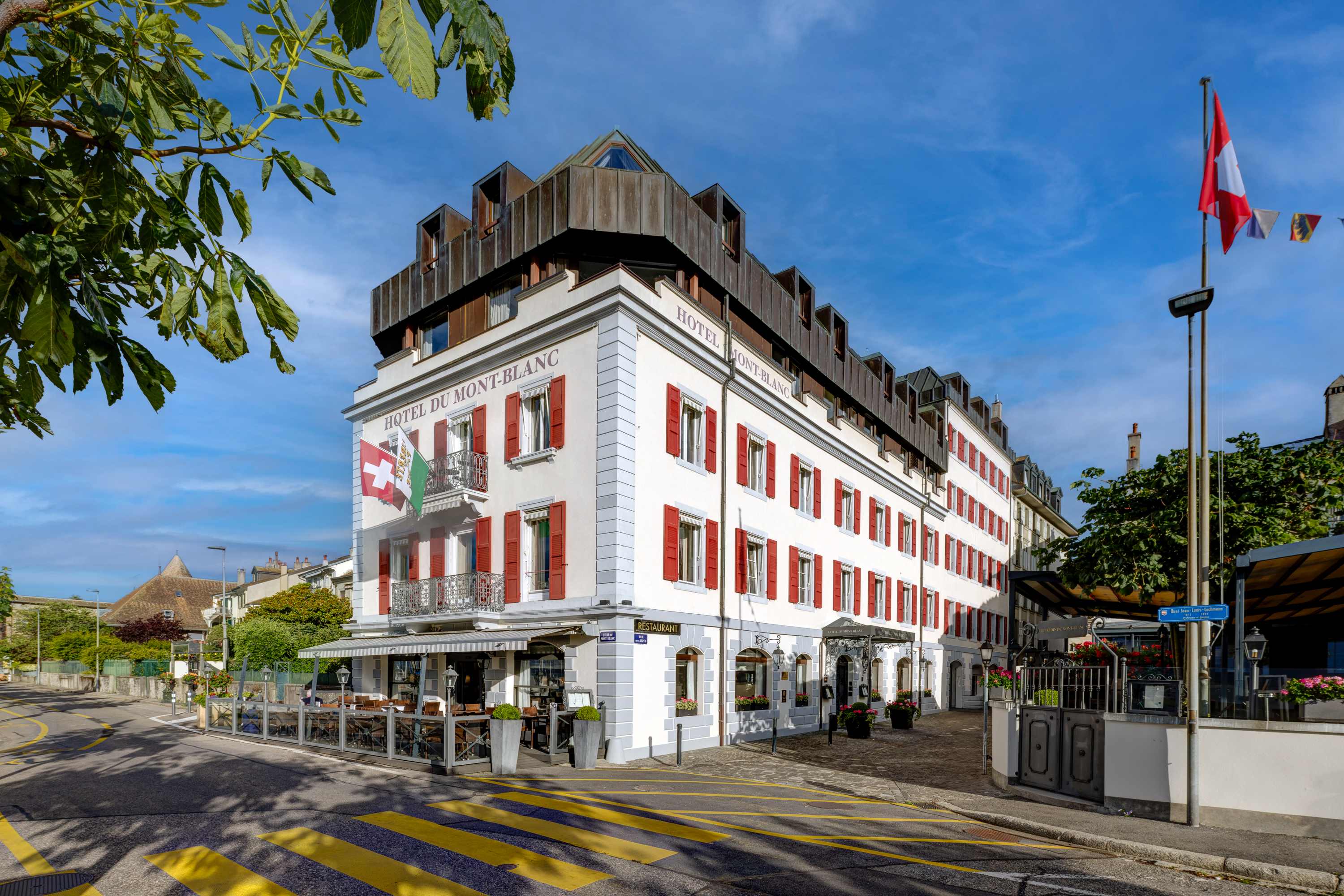 .L'hôtel Mont-Blanc au Lac à Morges 4 étoiles avec restaurant face au lac Léman