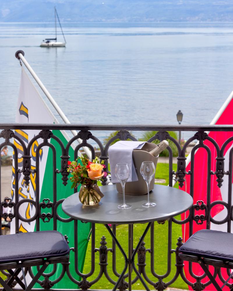 .Hôtel 4 étoiles avec vue lac Léman et Mont-Blanc à Morges